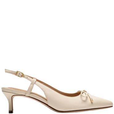 CLARKS  WOMENS  SHOE - CREAM LEATHER